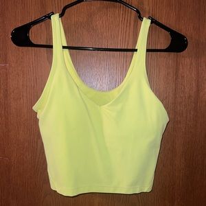 Lululemon align cropped tank top electric lemon